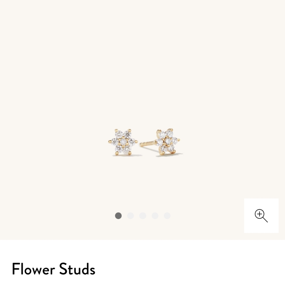 Mejuri 14k small flower diamond studs